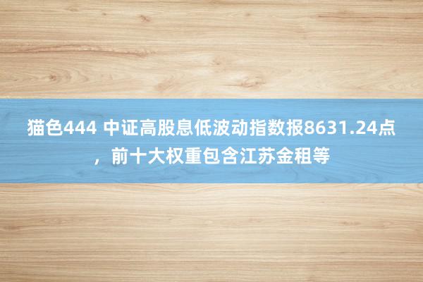 猫色444 中证高股息低波动指数报8631.24点，前十大权重包含江苏金租等
