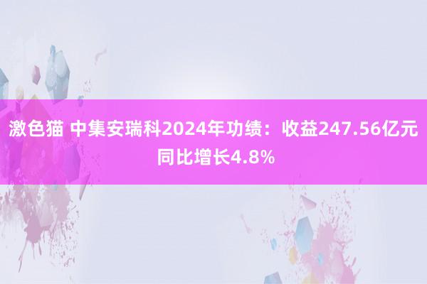 激色猫 中集安瑞科2024年功绩：收益247.56亿元 同比增长4.8%