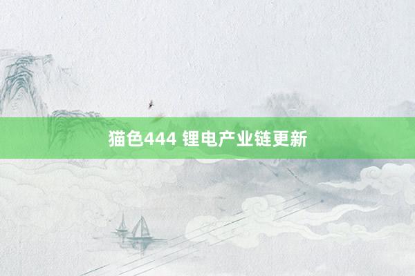 猫色444 锂电产业链更新